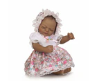 NPK 12 inch 25 cm Mini Baby Reborn African American Baby Doll Black Girl Full Silicone Body Reborn Baby Dolls For Girls