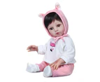 NPK 48CM full body soft silicone lifelike flexible reborn baby doll premie size adorable cuddly sweet doll Christmas Gift