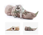 Foldable Cat Tunnel Hanging Lotus Root Hammock Cattery Cradle Pet Sleeping Bag - White