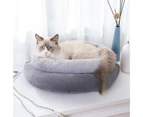 Cat Round Litter Pad Small Dog Winter Sleeping Mat Anti-slip Cattery Pet Supply - Green