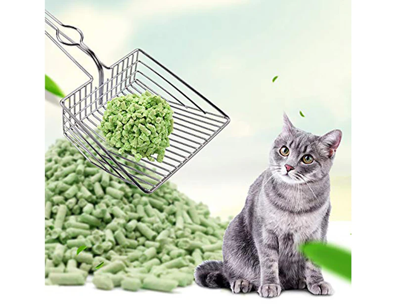 Metal Hollow Cat Litter Scoop Pet Toilet Sand Waste Scooper Shovel Cleaning Tool - Silver