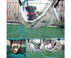 Cute Rabbit Chinchilla Cat Cage Hammock Small Pet Dog Puppy Bed Cover Blanket - Black&White Dots