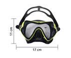 QYORIGIN-Scuba Snorkeling Set, Panoramic View Anti-Fog Diving Mask, Anti-Leak Snorkeling Goggles for Men Women-yellow+black