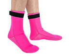 QYORIGIN-Neoprene Diving Socks 3mm Ultra Premium Water Fin Socks Snorkeling Socks with Adjustment Straps for  Swimming Boarding and Water Sports-Rose red