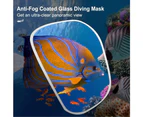 QYORIGIN-Snorkel Mask Set Snorkeling Gear–Dry Snorkel Set and Mask Kids Adults Anti Fog Seaview Mesh Bag, Scuba Diving Swimming Training Equipment-Blue