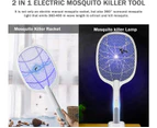 Electric Fly Swatter Racket, 3-Layer Touch Mesh, USB Charge, 21.2"x 8.6", Large Electric Fly Swatter for Indoor and Outdoor