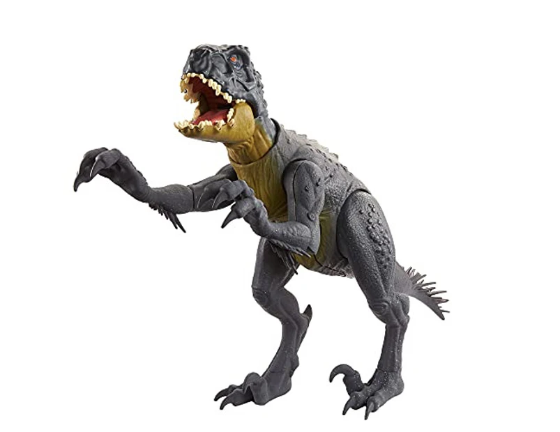 Jurassic World Slash ‘N Battle Scorpios Rex Action & Sound Dinosaur Figure, Movable Joints, Slashing & Tail Whip Motions, Roar Sound, Gift 4Y+, HCB03