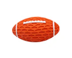 Dog Chew Toy Bite Resistant Relieve Boredom Indeformable Cat Dog Toy Football Voice Sound Balls for Entertainment - Orange