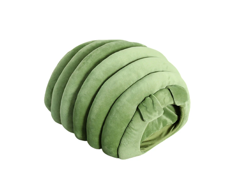 Caterpillar Semi-enclosed Cat Litter Mat Bed House Small Dog Nest Pet Supplies - Green