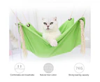 Cat Hammock Strong Load-bearing Easy Installation Breathable Pet Cat Sleeping Hammock with Tassel for Summer - Army Green