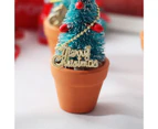 1:12 Mini Potted Plant Realistic Decorative Miniature Christmas Tree DIY Gift Dollhouse Decor for Micro Landscape