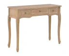 Dressing Console Table with 3 Drawers Brown