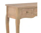 Dressing Console Table with 3 Drawers Brown