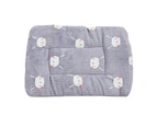 Pet Cushion Cartoon Pattern Keep Warmth Breathable Thickened Cat Dogs Sleeping Mat for All Seasons - Grey 4