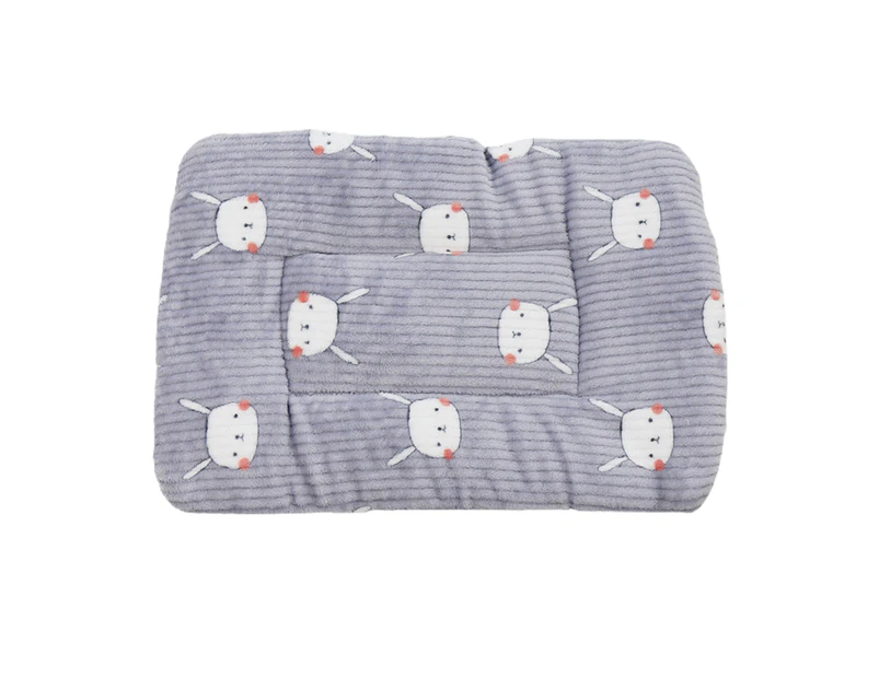 Pet Cushion Cartoon Pattern Keep Warmth Breathable Thickened Cat Dogs Sleeping Mat for All Seasons - Grey 5