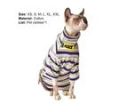 Cat Clothes High Collar Striped Design Fashion Winter Hairless Cat Knitwear Pet Clothes-Purple XS