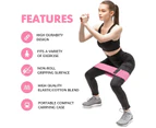 Resistance Glute Set, Yoga Bands in 3 Stretch Strengths
