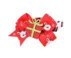 Pet Collar Christmas Elements Holiday Dress Up Adjustable Kitten Festival Decorative Collar Pet Supplies-Red S