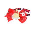 Pet Collar Christmas Elements Holiday Dress Up Adjustable Kitten Festival Decorative Collar Pet Supplies-Bells M