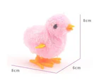 4 pieces fuzzy chick hopping wind up toy clockwork
