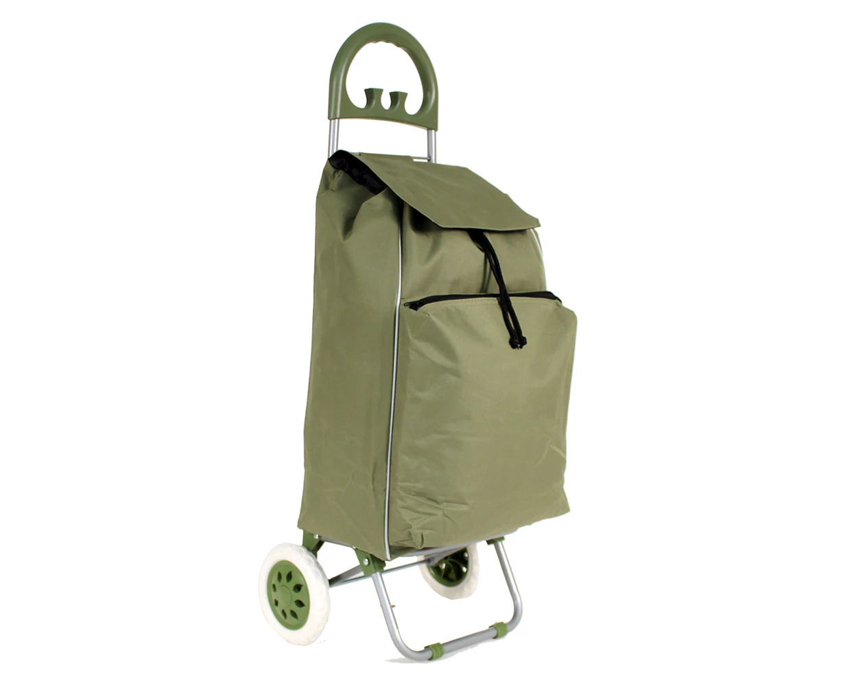 Tosca 70L/58cm Shopping Cart Trolley Bag Grocery/Market Storage w/ Wheels Khaki