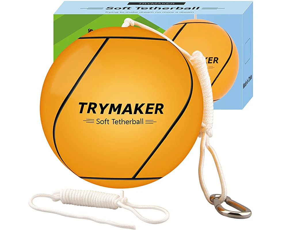 Trymaker Tetherball, Tether Balls and Rope Set for Kids,Replacement Tetherball for Adults Backyard Outdoors