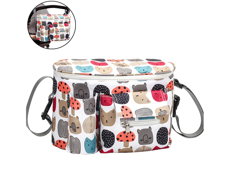Baby Stroller Organizer with Insulated Cup Holders Universal Fit
