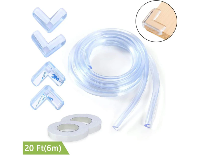Baby Safety Clear Corner Protectors-6 X 1M Proofing Edge+4 Corners