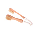 Natural Bristles Wooden Face Cleaning Brush Wood Handle Facial Cleanser Eliminating Blackheads Nose Scubber Exfoliating Facial Skin Care Pack of 2