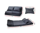 Artiss Lounge Sofa Bed Floor Recliner Chaise Chair Folding Adjustable Suede
