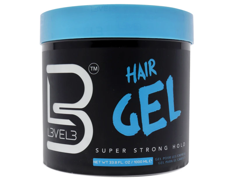 L3VEL3 Super Strong Hair Gel For Men 33.8 oz Gel