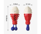 Dog Toy Drumstick Shape Gum Massage Training Toy Small Large Size Dog Chew Toy for Indoor and Outdoor-Red