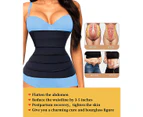 Waist Trainer for Women Tummy Wrap Waist Trimmer Belt Slimming Body Shaper Plus Size - Black