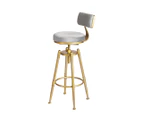 Levede 1x Bar Stools Kitchen Stool Chair Swivel Barstools Velvet Padded Seat