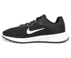 Nike Women's Revolution 6 Wide 2E Running Shoes - Black/White/Dark Smoke Grey