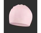 QYORIGIN-Silicone Swim Caps for Long Hair, Cover Ears Swimming Caps , Flexible Waterproof Swimming Caps-Pink