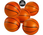 Mini Basketball Stress Balls - (Pack of 12) 1.57 Inch Small Foam Basketballs for Kids, Sports Theme Party Favor Toys