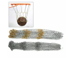 Outdoor Sports Metal Chain Basketball Net - Silver