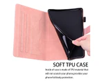 PU Leather Folio Stand Wallet Cover Case with Pencil Holder Card Slot for  ipad Pro1 2 3/ iPad Air 4 10.9" -Rose gold