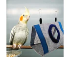 Bird Nest Bed Keep Warm Shed Hut Breathable Triangle Parrot Hammock Winter Bird Sleeping Bed Bird Supplies - Blue