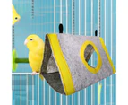 Bird Nest Bed Keep Warm Shed Hut Breathable Triangle Parrot Hammock Winter Bird Sleeping Bed Bird Supplies - Yellow