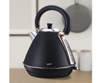 Pronti 1.7L Rose Trim Collection Kettle - Black