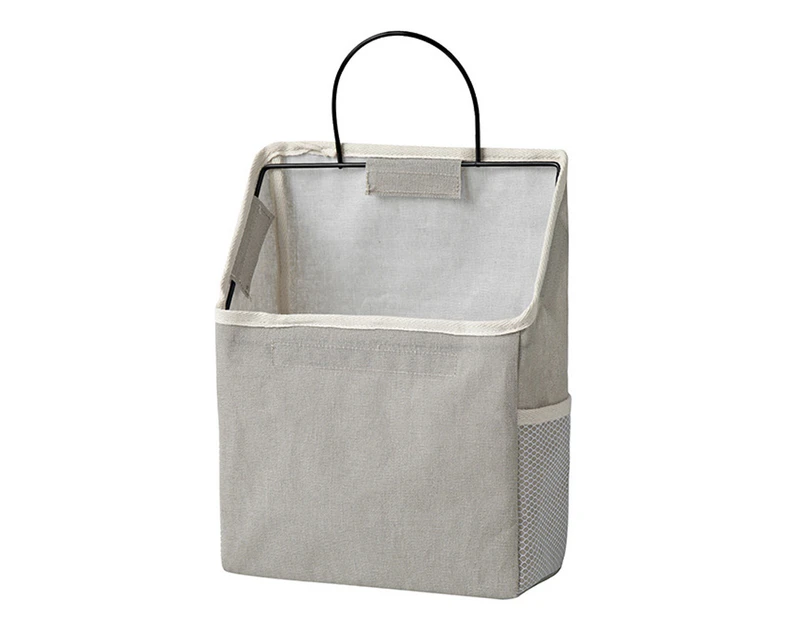 Large Multifunctional Linen Cotton Wall Hanging Storage Bag with Pockets