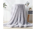 Cuddly Blanket Long hair Fur Look Sofa Blanket Microfiber Faux Fur TV Blanket Daily Air Conditioning Blanket