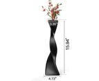 Tall Floor Vase Ceramic Vases Modern Home Decor Flower Vase for Shelf Home Décor Twisted Tall Creative Black Vase