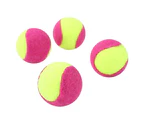 2x 4PK Paws & Claws Mini Felt 4cm Catnip Tennis Ball Interactive Cat Toy Pink