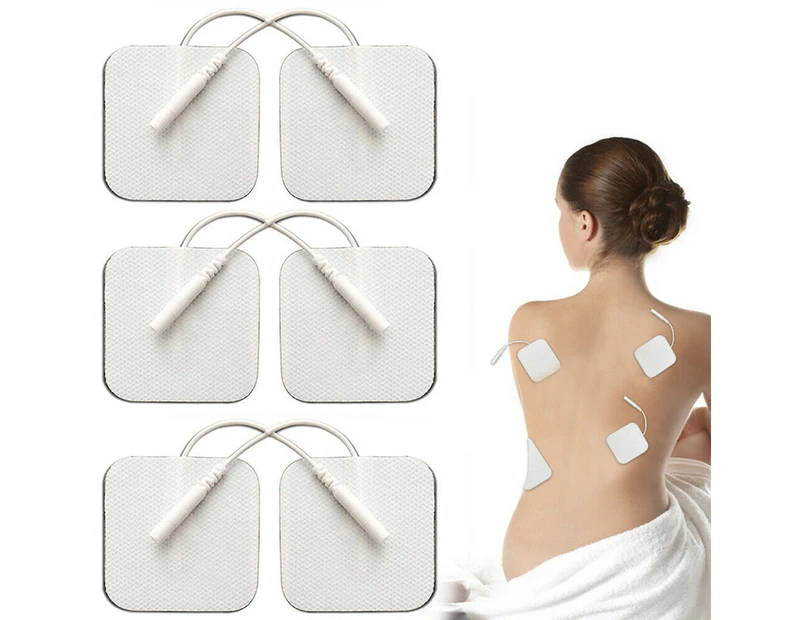 12pcs TENS Machine 5x5cm Electrode Pads Replacement Reusable Self Adhesive