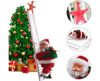 Climbing Ladder Rope Santa Claus Doll Christmas Figurine Ornament,Multi