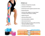4 Rolls Waterproof Breathable Cotton Kinesiology Tape, Athletic Elastic Kneepad Muscle Pain Relief Knee Taping