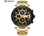 CURREN Luxury Brand Stainless Steel Sports Watch Men New Chronograph Wristwatches Fashion Casual Date Quartz Clock Mens Watches